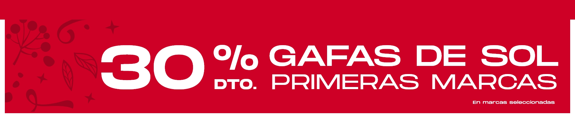 Gafas de sol 30% primeras marcas
